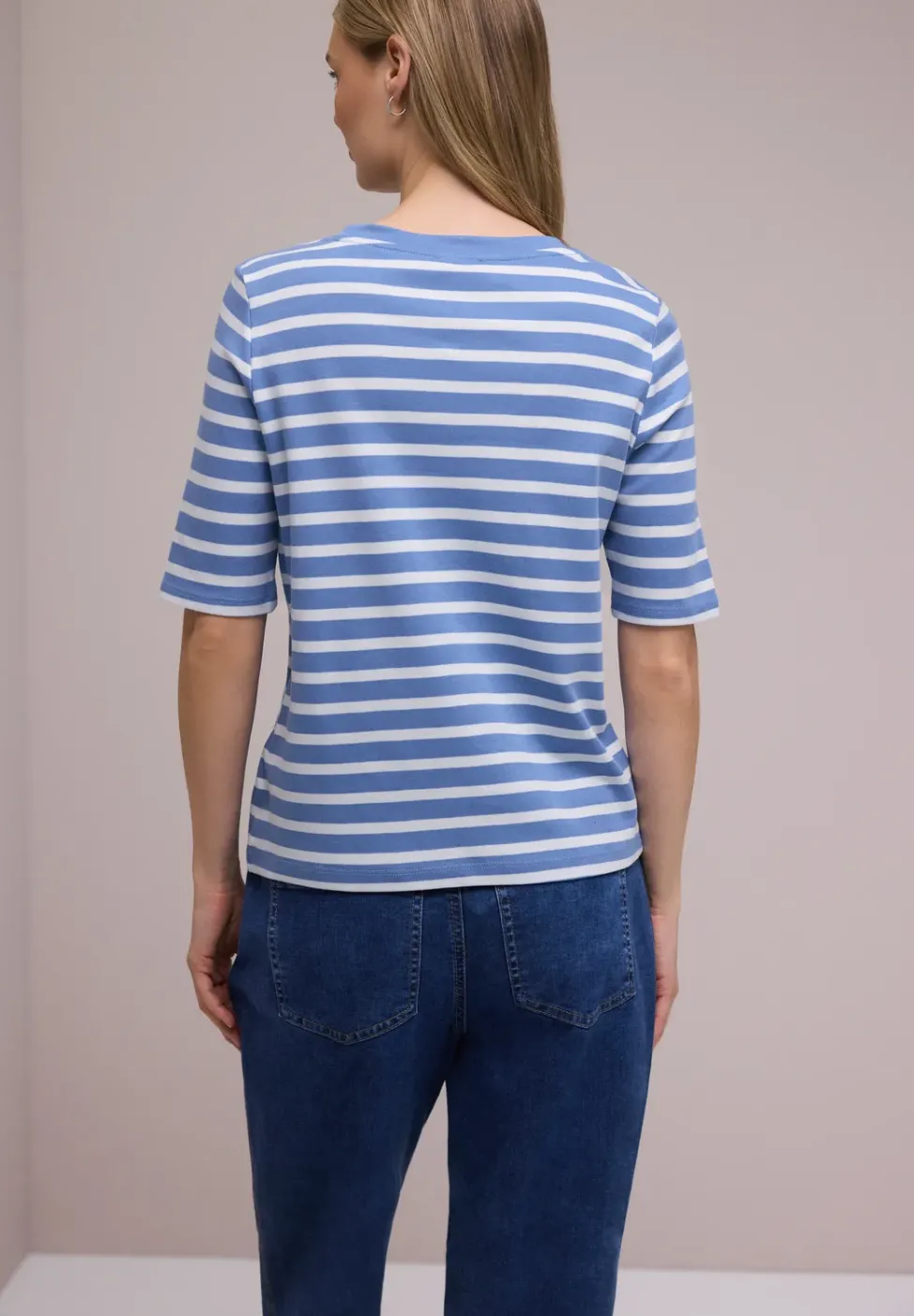 Kurzarm T-Shirt mit Streifenmuster