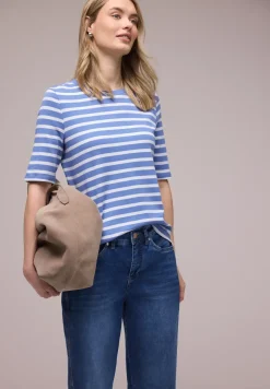 Kurzarm T-Shirt mit Streifenmuster