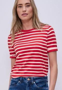 Kurzarm T-Shirt mit Streifenmuster
