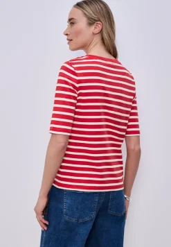 Kurzarm T-Shirt mit Streifenmuster