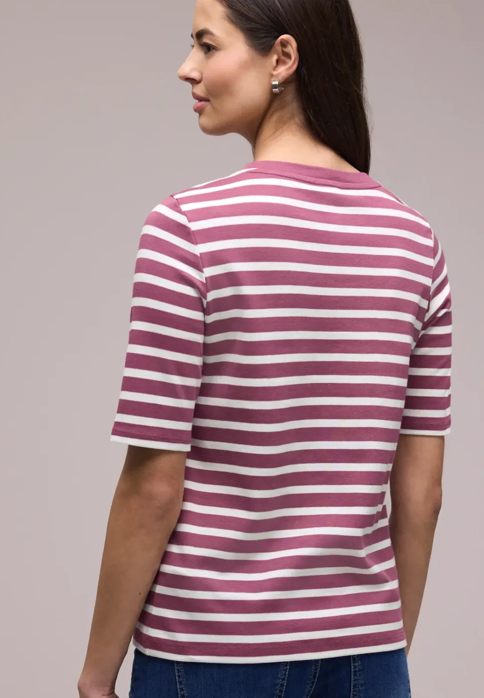 Kurzarm T-Shirt mit Streifenmuster