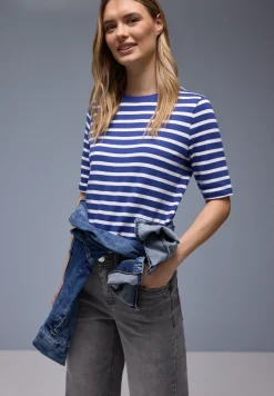 Kurzarm T-Shirt mit Streifenmuster