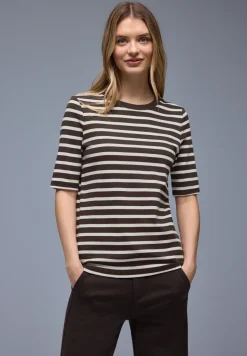 Kurzarm T-Shirt mit Streifenmuster