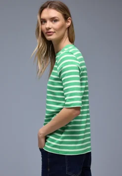 Kurzarm T-Shirt mit Streifenmuster