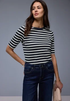 Kurzarm T-Shirt mit Streifenmuster