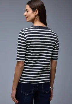 Kurzarm T-Shirt mit Streifenmuster