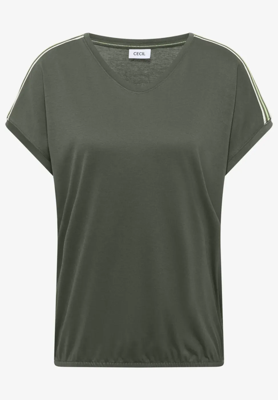 Kurzarm T-Shirt mit Tape-Detail