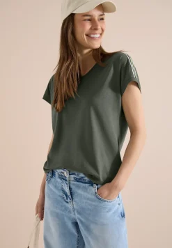 Kurzarm T-Shirt mit Tape-Detail