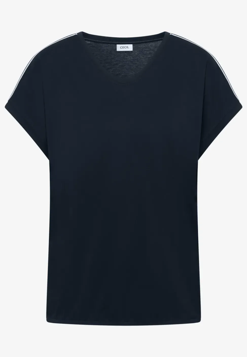 Kurzarm T-Shirt mit Tape-Detail