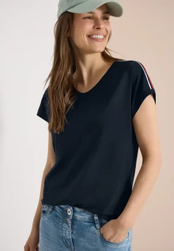 Kurzarm T-Shirt mit Tape-Detail