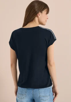 Kurzarm T-Shirt mit Tape-Detail