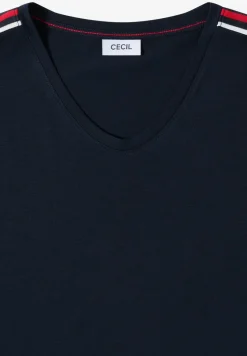 Kurzarm T-Shirt mit Tape-Detail