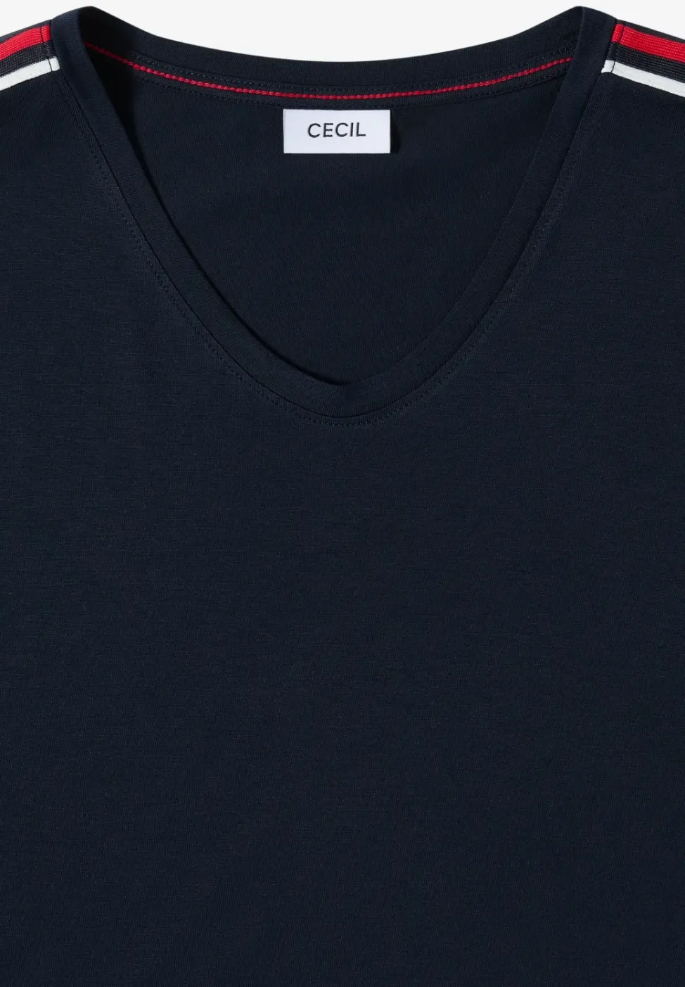 Kurzarm T-Shirt mit Tape-Detail