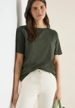 Kurzarm T-Shirt mit U-Boot-Ausschnitt