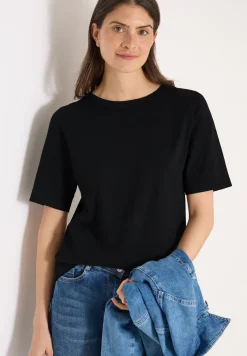 Kurzarm T-Shirt mit U-Boot-Ausschnitt