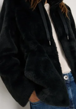 Kurze Fellimitat Jacke