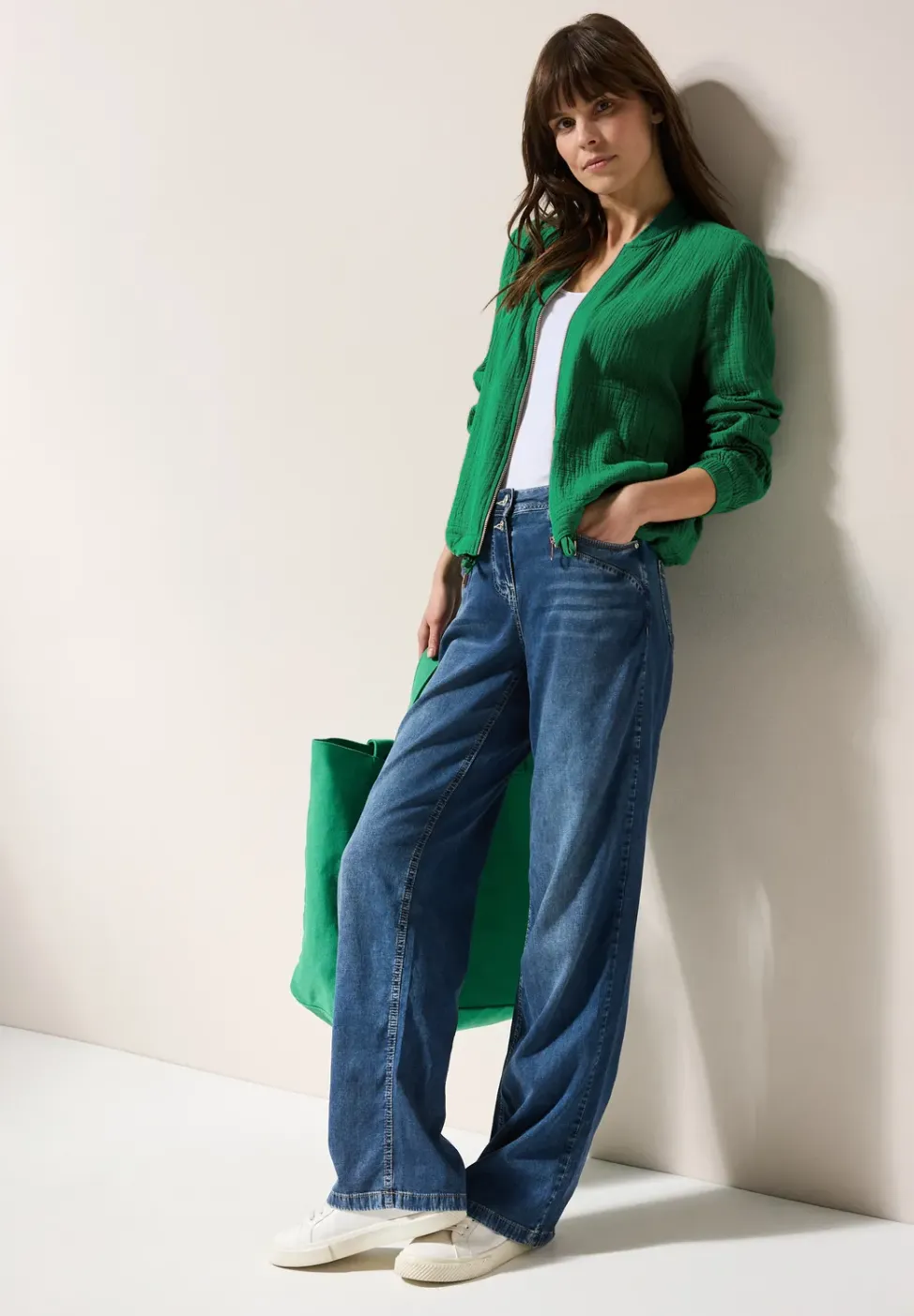 Kurze Musselin Jacke