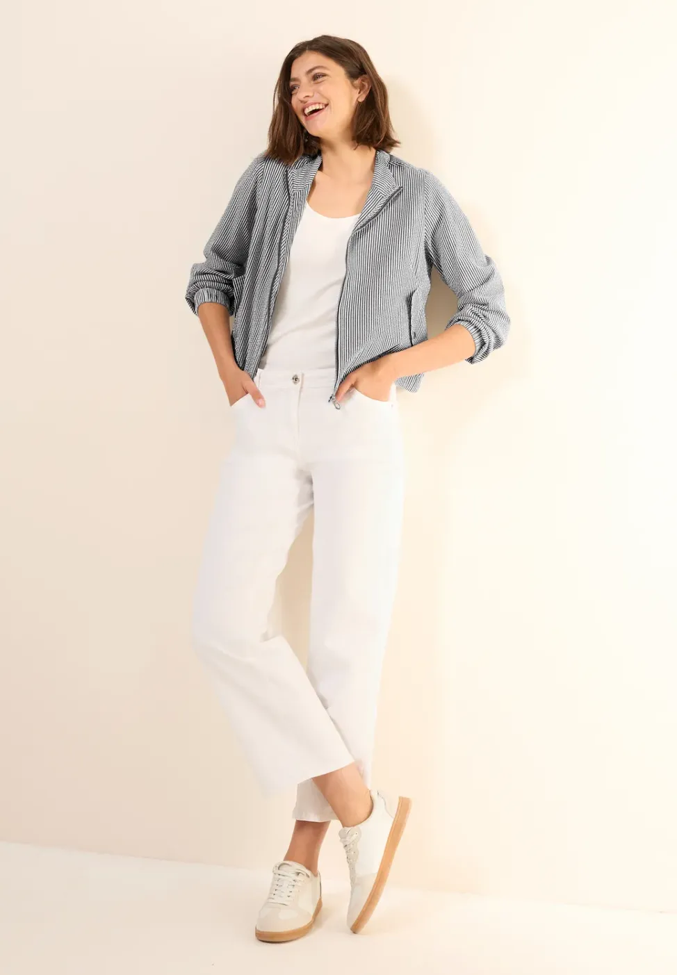 Kurze Seersucker Jacke