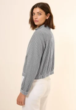 Kurze Seersucker Jacke
