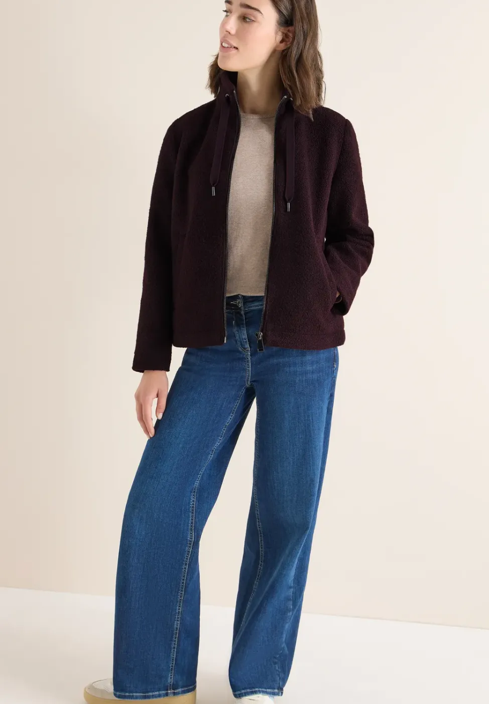 Kurze Teddy-Jacke