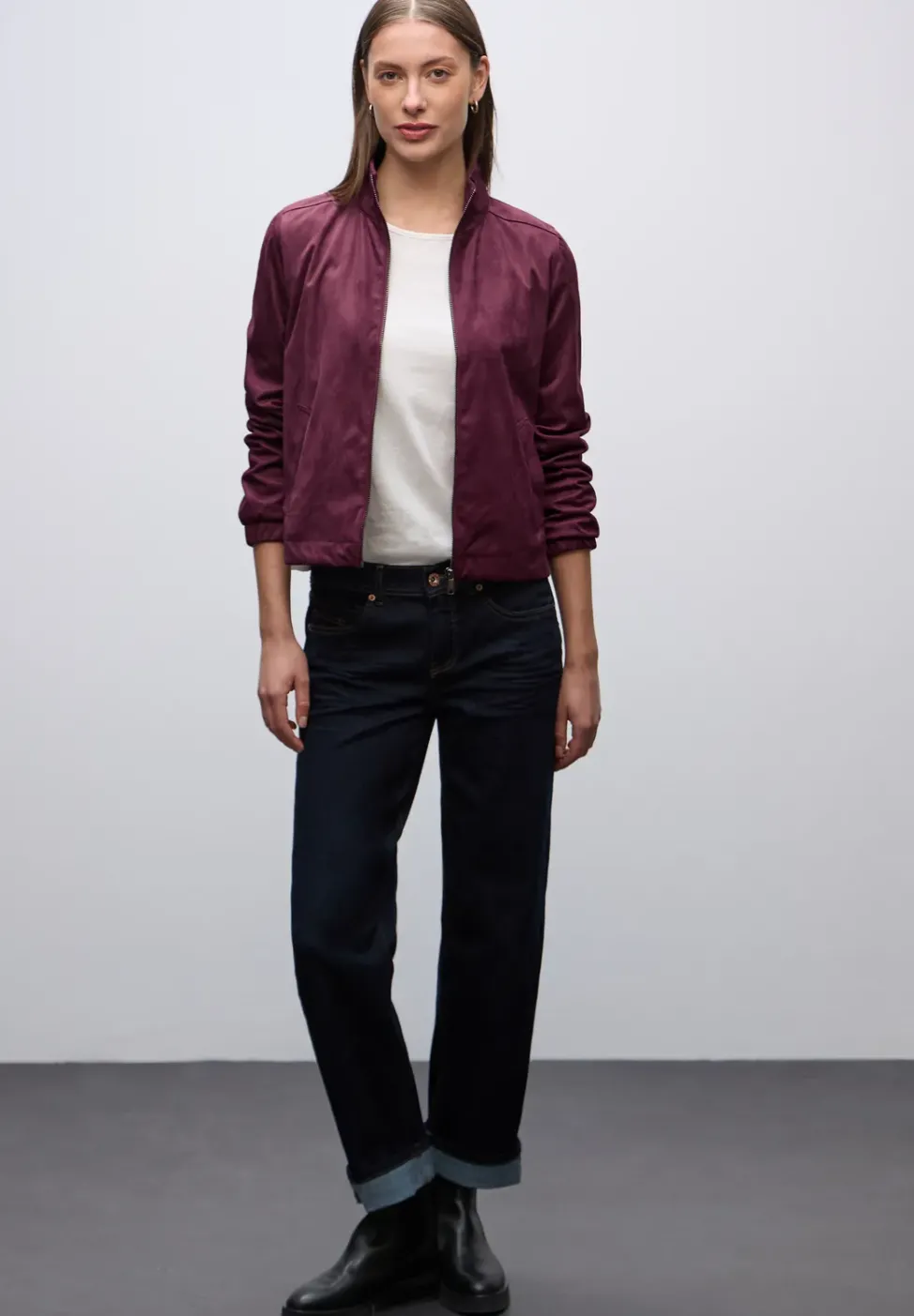 Kurze Velours Jacke