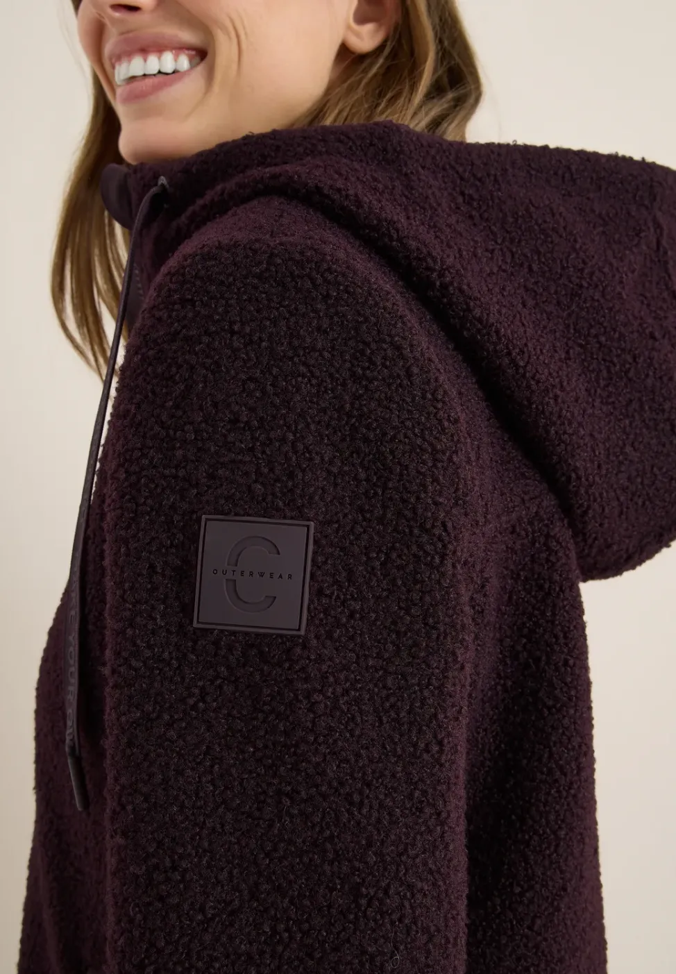 Kurze Wolloptik-Jacke