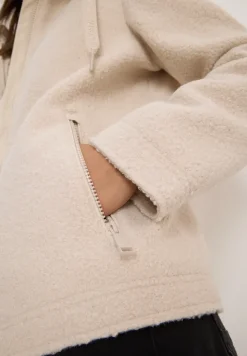 Kurze Wolloptik-Jacke