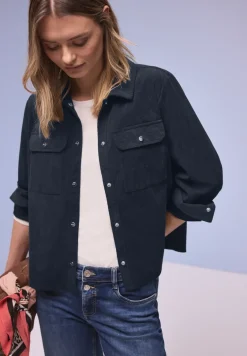 Kurzes Cord Overshirt