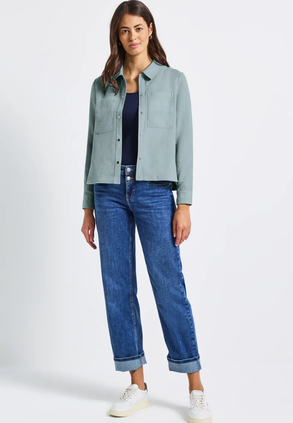 Kurzes Mini-Cord Overshirt