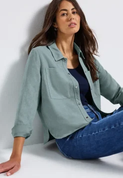 Kurzes Mini-Cord Overshirt