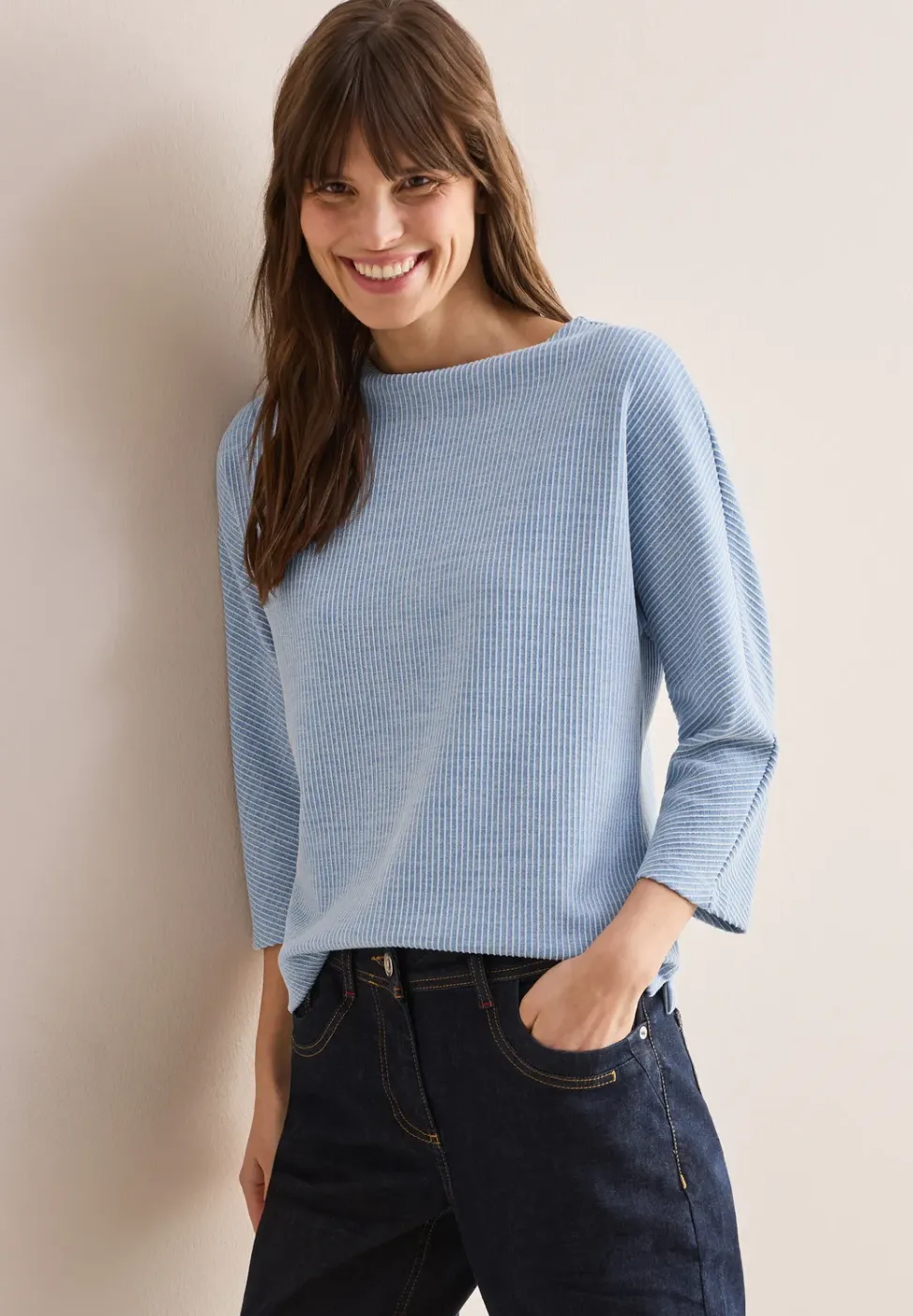 Kurzes Melange Shirt