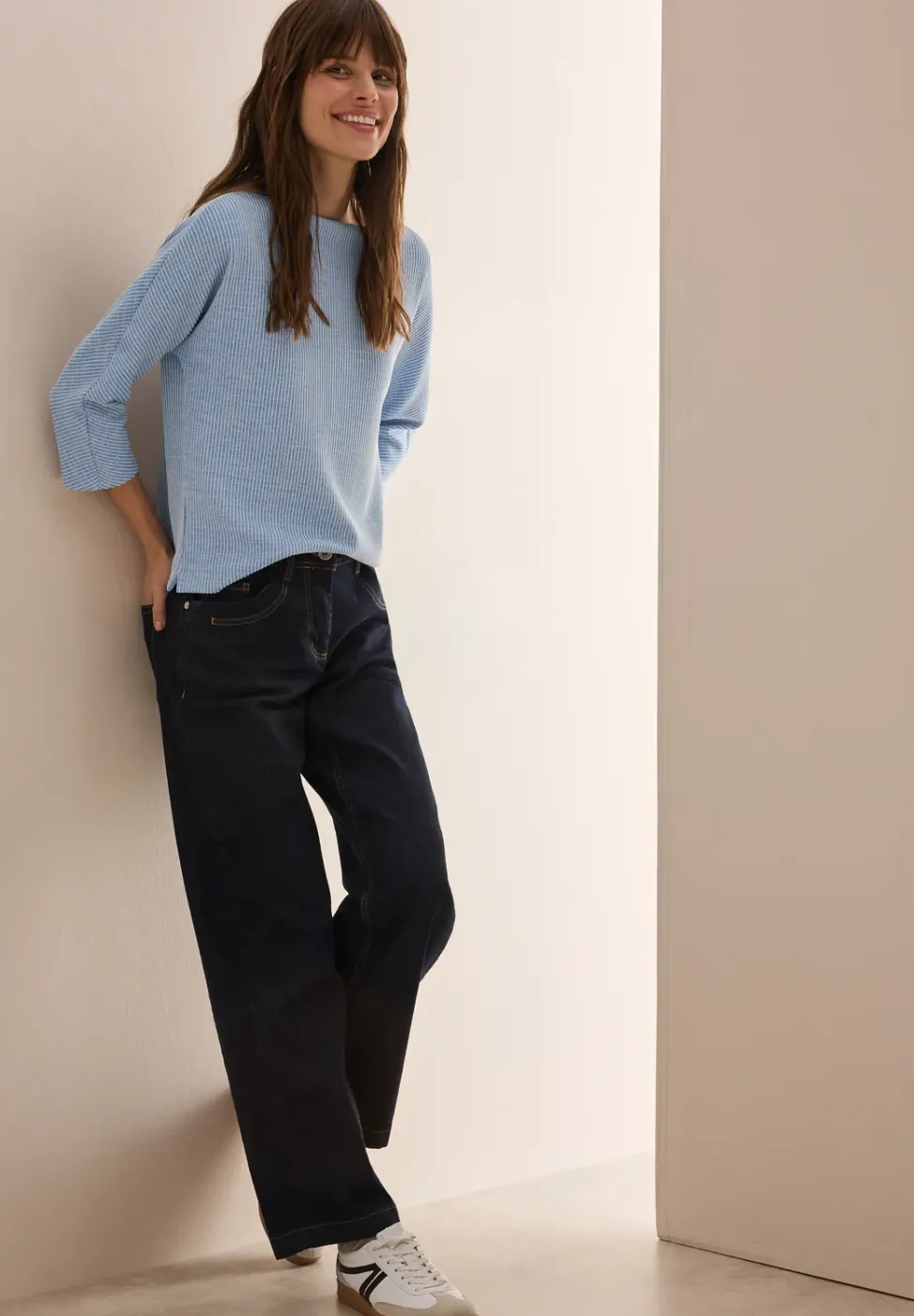 Kurzes Melange Shirt