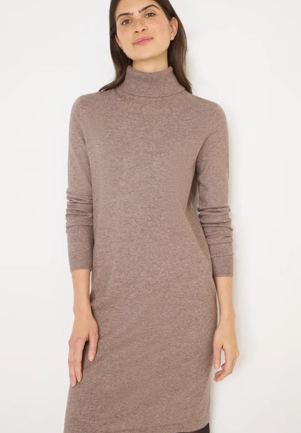 Kuscheliges Rollkragenkleid