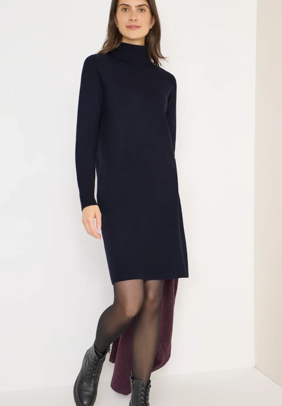 Kuscheliges Rollkragenkleid