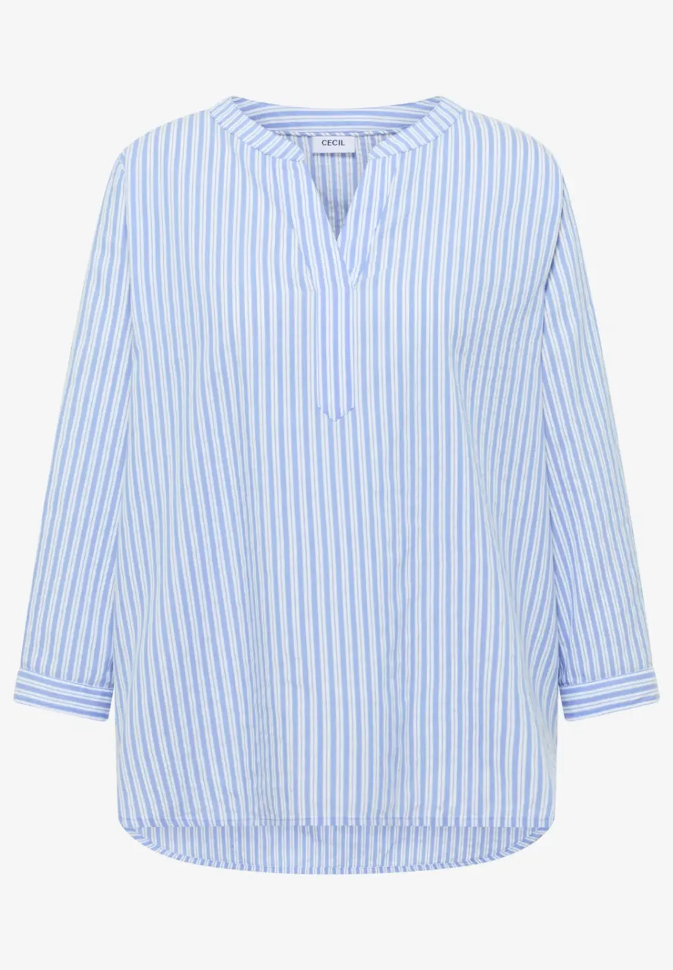 Langarm Bluse in Seersuckerqualität