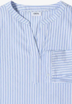 Langarm Bluse in Seersuckerqualität