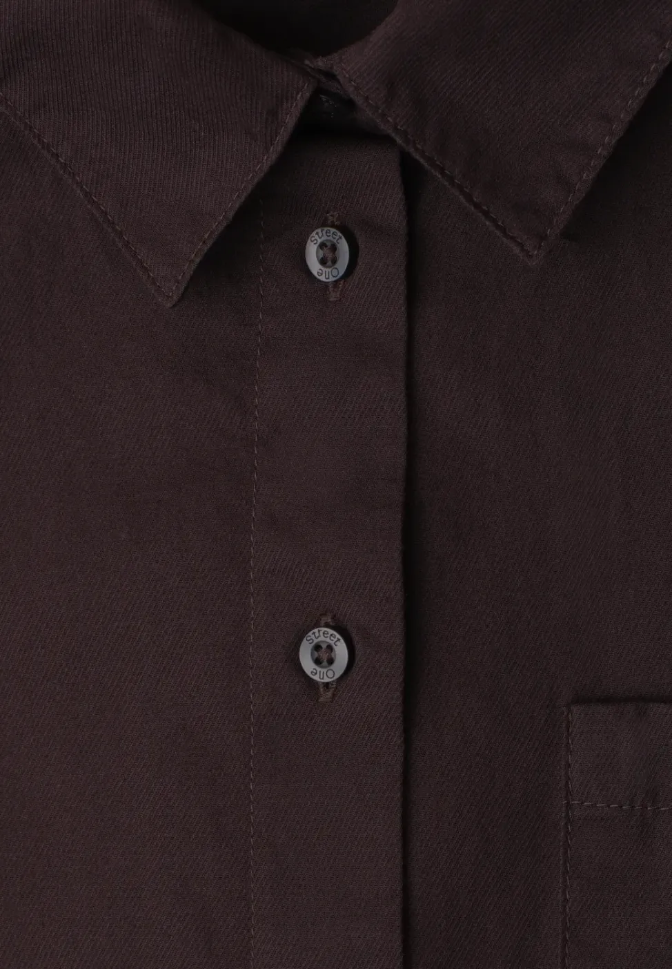 Langarm Bluse mit Hemdkragen aus Twill