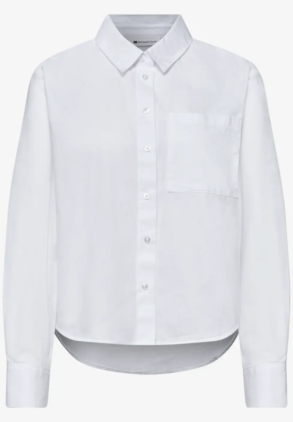 Langarm Bluse mit Hemdkragen aus Twill