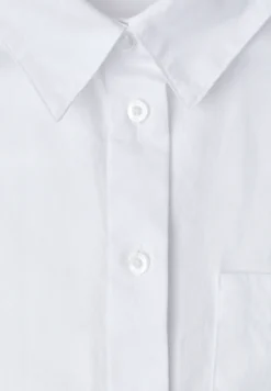 Langarm Bluse mit Hemdkragen aus Twill