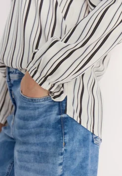 Langarm Bluse mit Multicolor Streifen