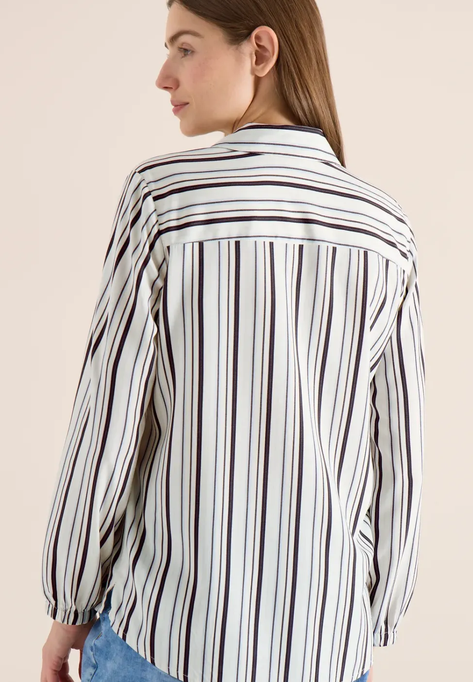 Langarm Bluse mit Multicolor Streifen