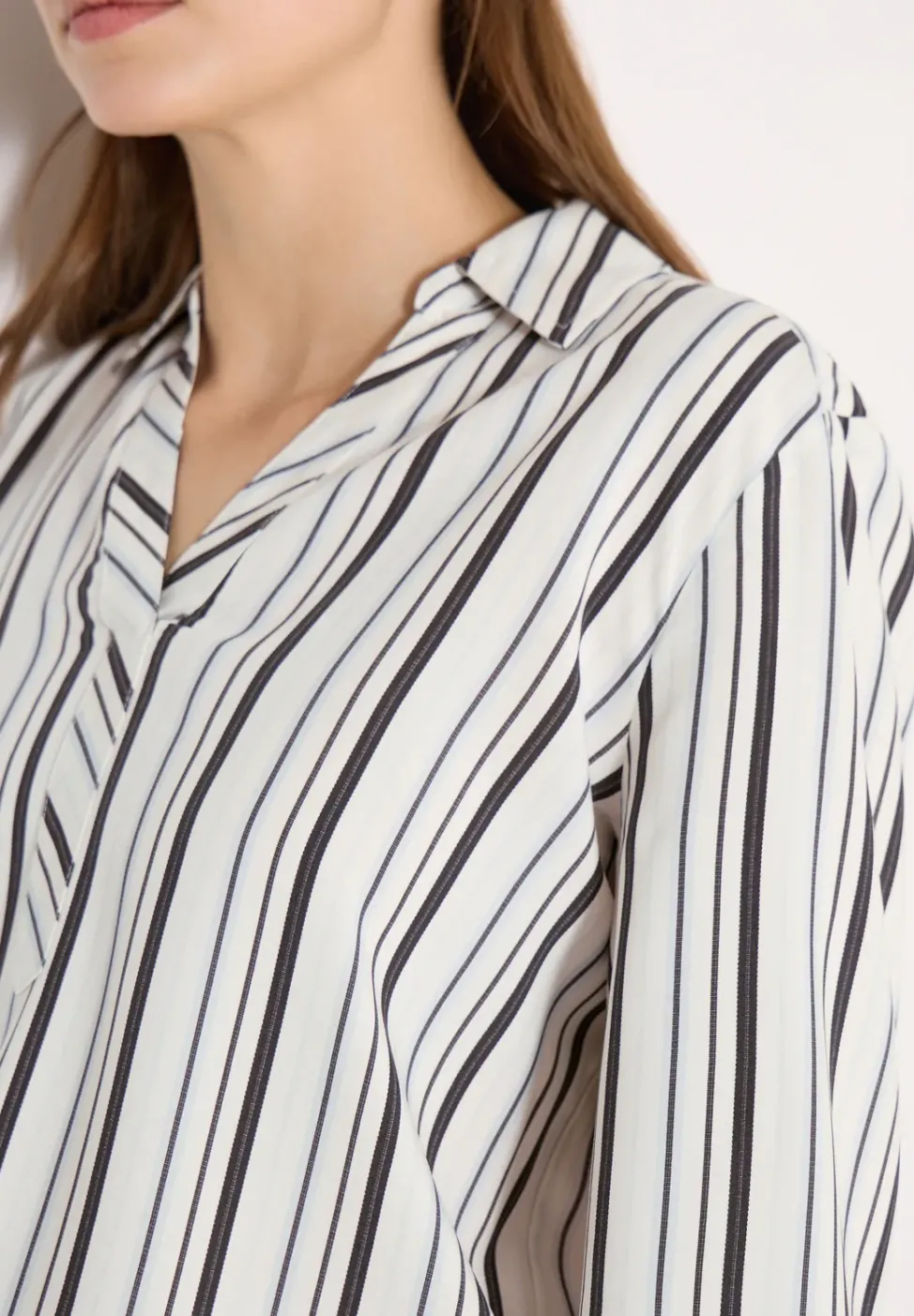 Langarm Bluse mit Multicolor Streifen