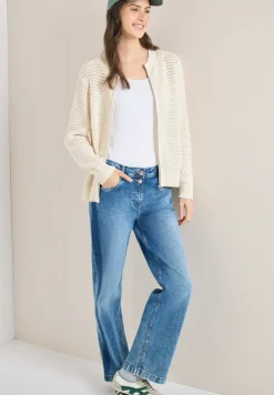Langarm Cardigan in Crochet-Optik