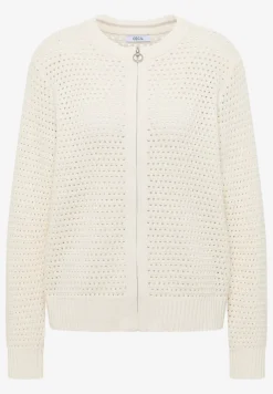 Langarm Cardigan in Crochet-Optik