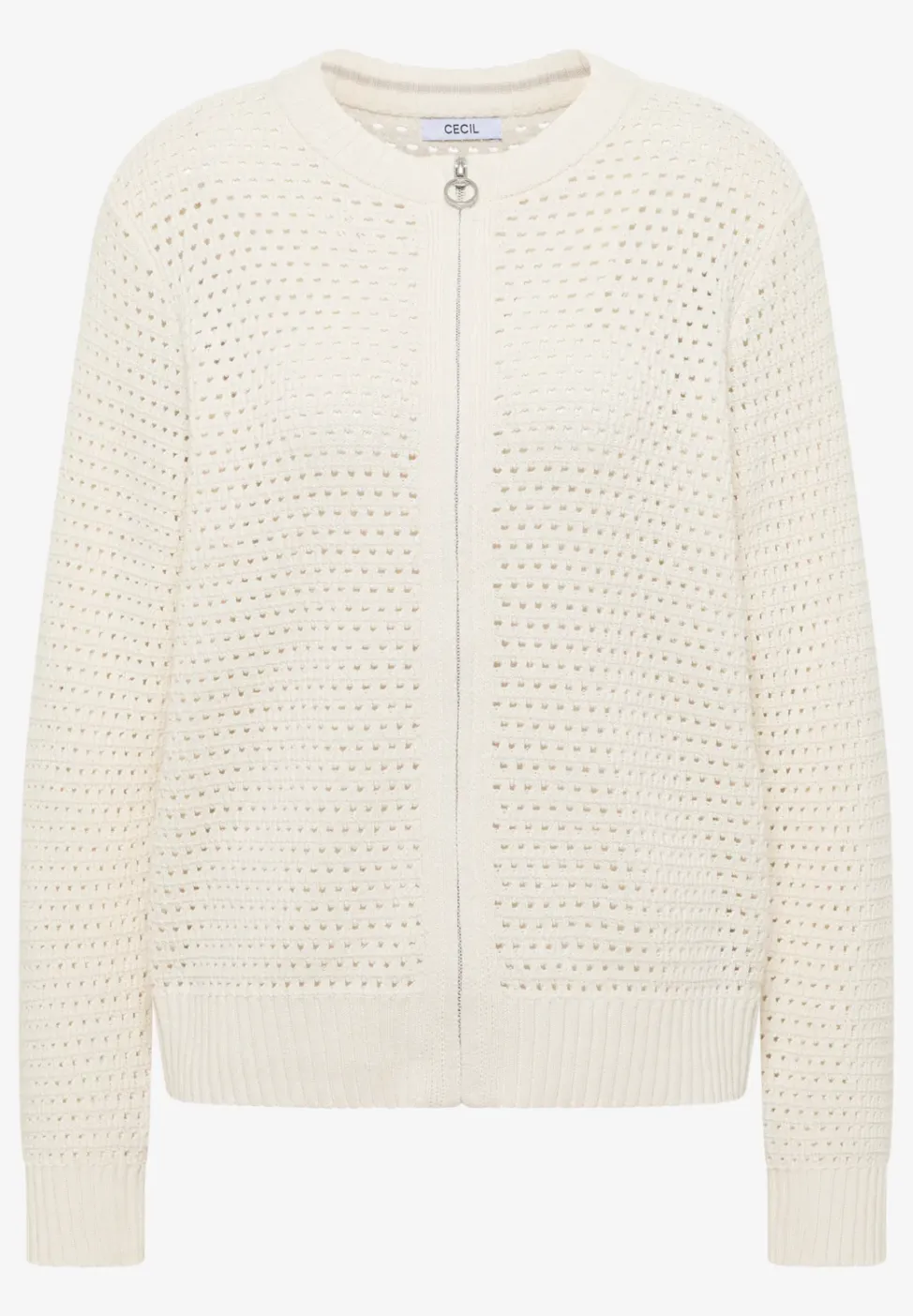 Langarm Cardigan in Crochet-Optik