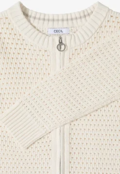 Langarm Cardigan in Crochet-Optik