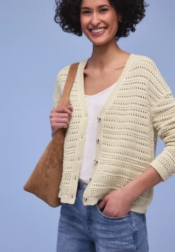 Langarm Cardigan mit V-Neck