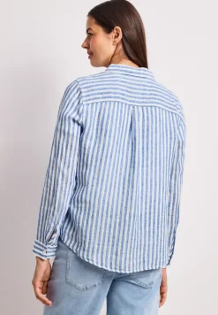 Langarm Hemdbluse aus Leinen