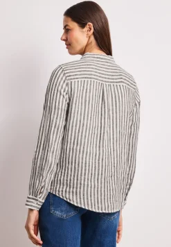 Langarm Hemdbluse aus Leinen