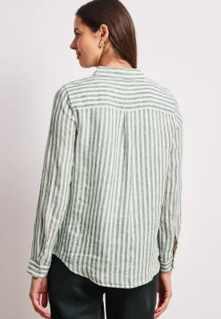 Langarm Hemdbluse aus Leinen